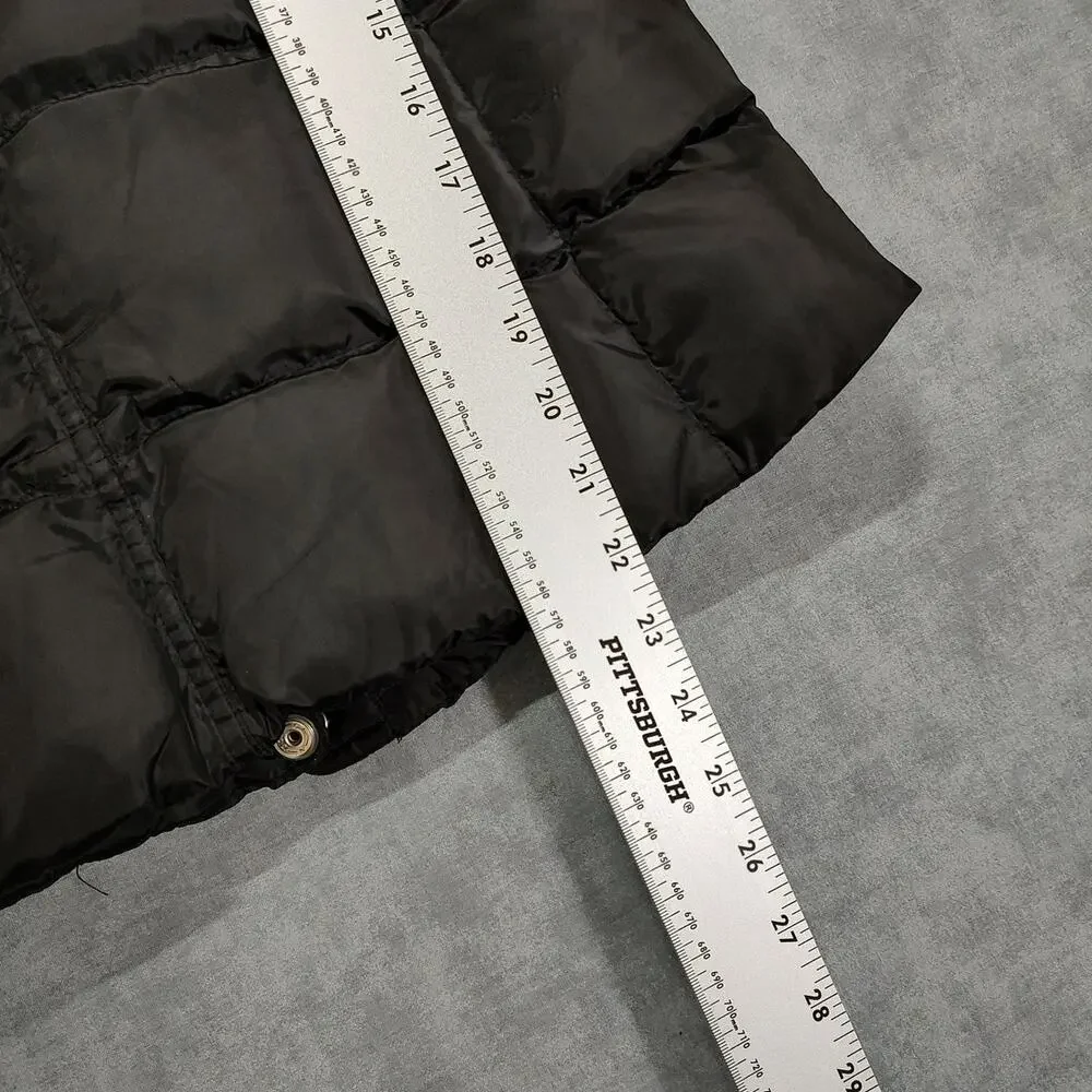 J.Crew Black Down Filled Puffer Vest Women's XS Full Zip Style 96077